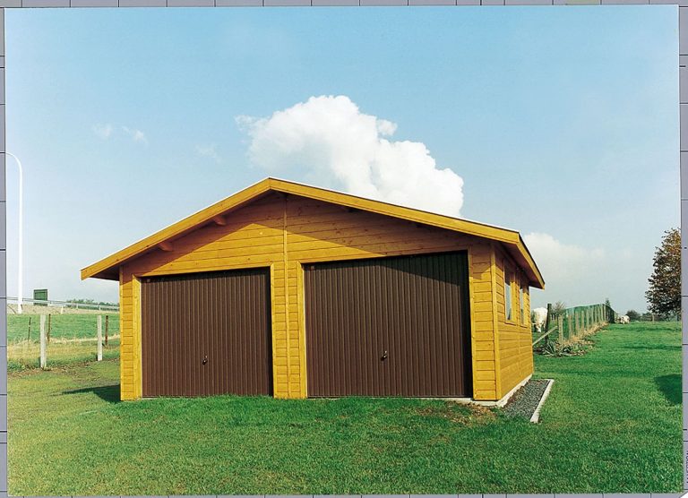 Garage en bois classique avec double pente