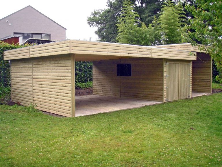 Garage moderne avec toiture en EPDM