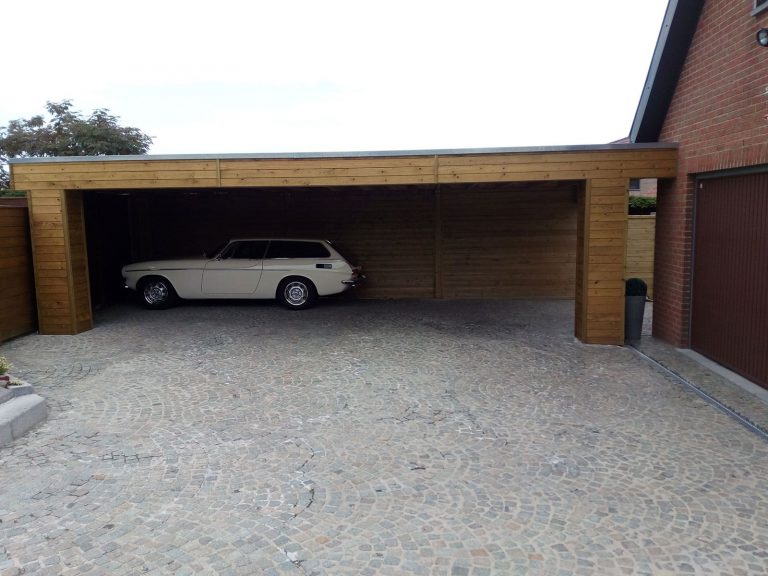 Carport en bois fabriqué en Belgique