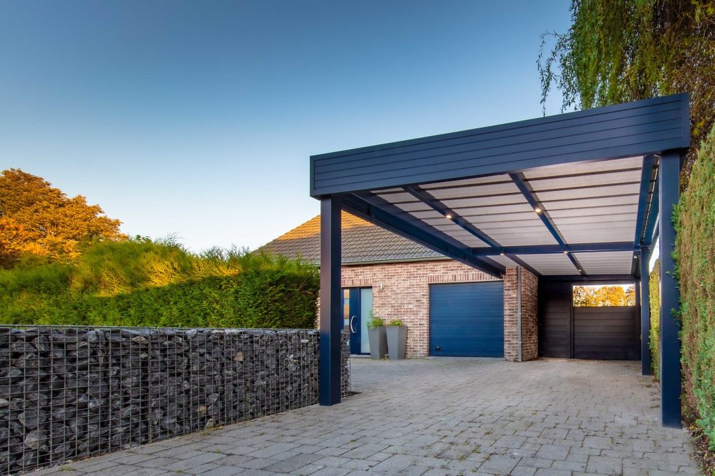 Carport lumineux avec spots